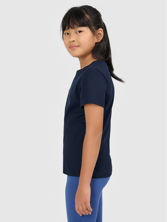 4F 4F T-Shirt BASIC+ Granatowy Oversize