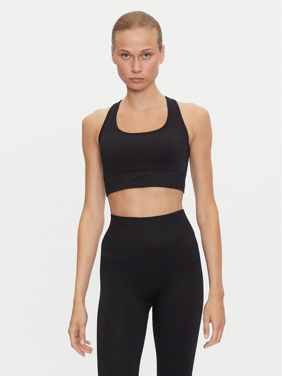 Sport melltartó 4F, Méret: M/L, Fekete, 4FWAW24USBAF141