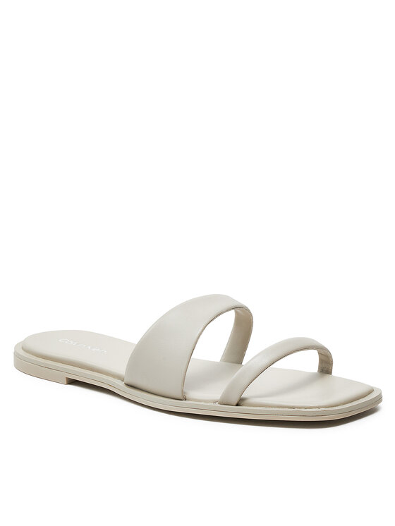 Calvin Klein Calvin Klein Şlapi Flat Slide Lth HW0HW02071 Bej
