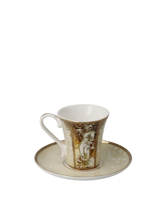 Goebel Goebel Filiżanka do espresso A. Mucha - Jesień i Zima Écru