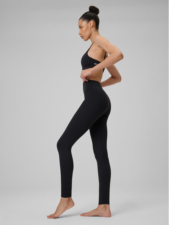 4F 4F Legginsy YOGA Czarny Slim Fit
