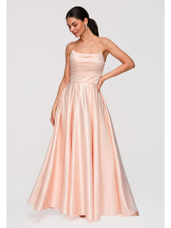Ombre Ombre Sukienka wieczorowa LA-OM-DLR352 Różowy A-Line Fit