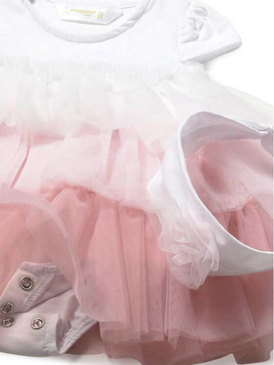 Mayoral Mayoral Elegantes Kleid 1601 Weiß Regular Fit