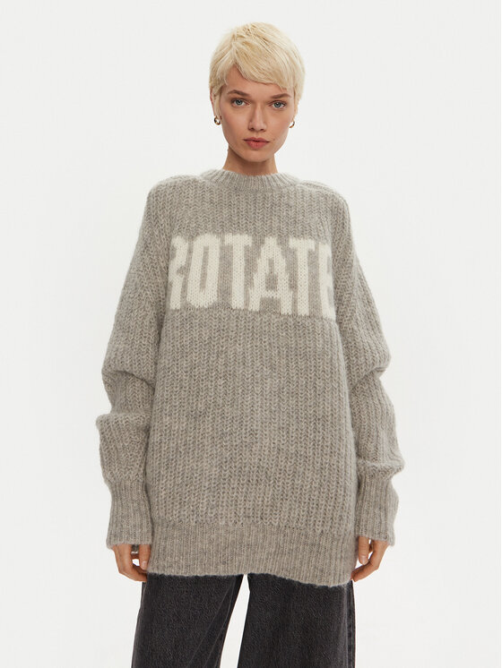 ROTATE ROTATE Svetr Brandy 1137491789 Šedá Loose Fit