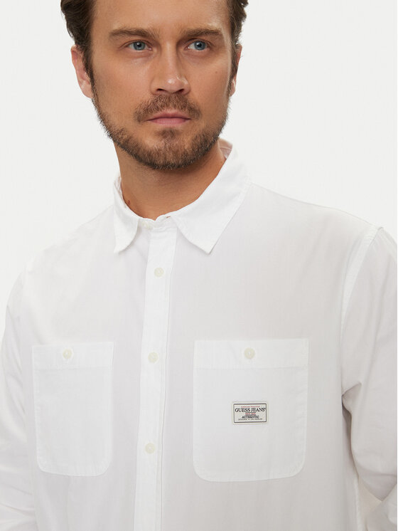 Guess Jeans Guess Jeans Camicia M4YH37 WGCF1 Bianco Regular Fit