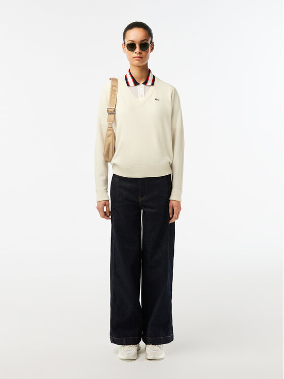 Lacoste Lacoste Pullover AF9554 Écru Regular Fit