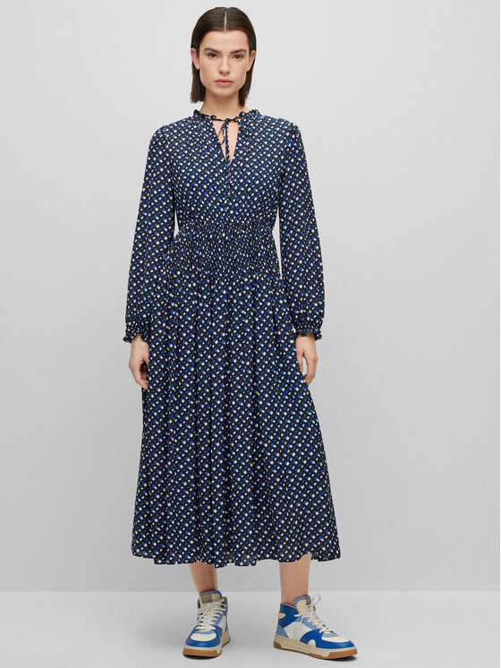 BOSS Boss Kleid für den Alltag Dasota1 50489738 Dunkelblau Relaxed Fit