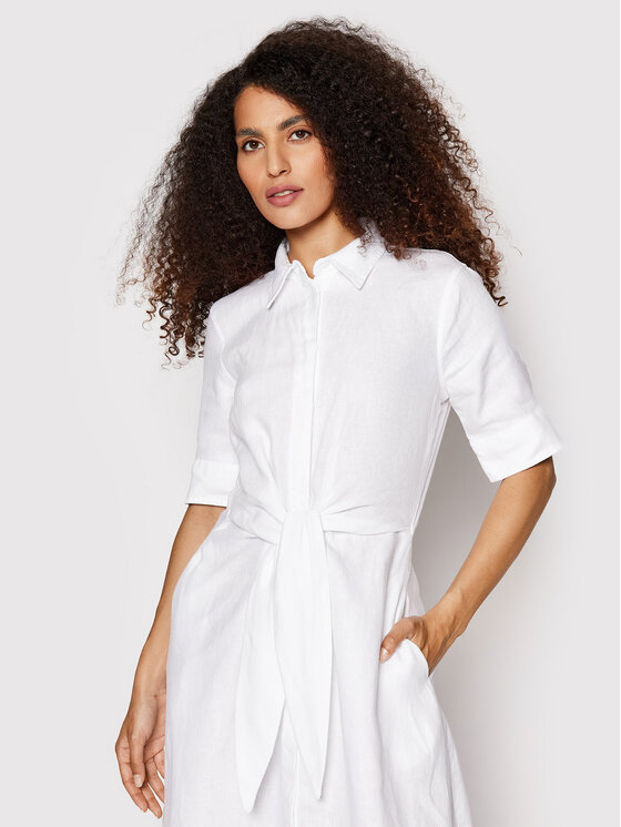 LAUREN RALPH LAUREN Lauren Ralph Lauren Рокля тип риза 200831364001 Бял Regular Fit