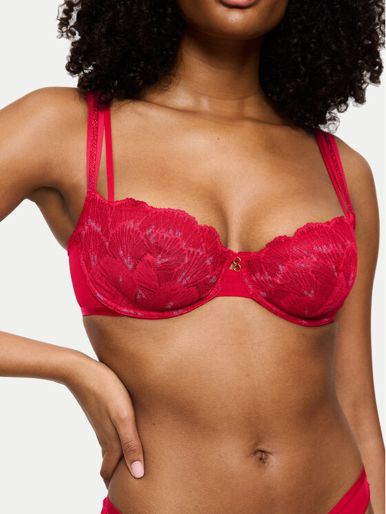 Triumph Triumph Pusiau dengta (balcony bra) liemenėlė Palina Moonlight Kiss 10224870 Raudona