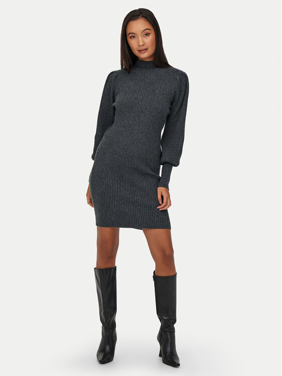 ONLY ONLY Strickkleid Katia 15232502 Grau Comfort Fit