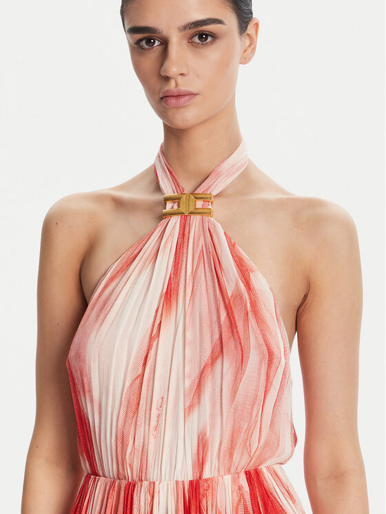 Elisabetta Franchi Elisabetta Franchi Sukienka letnia ABR4752E2 CP9 Czerwony Regular Fit
