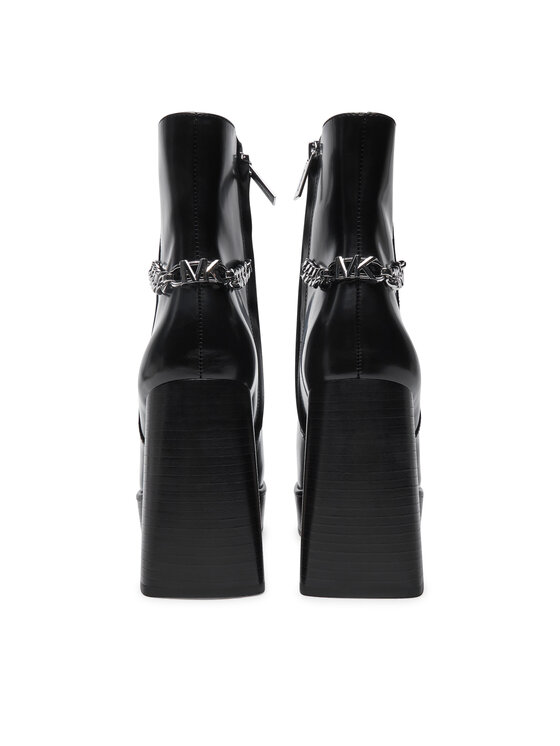 MICHAEL Michael Kors MICHAEL Michael Kors Μποτάκια Carlisle Leather Platform Boot 40F4CLME1L Μαύρο