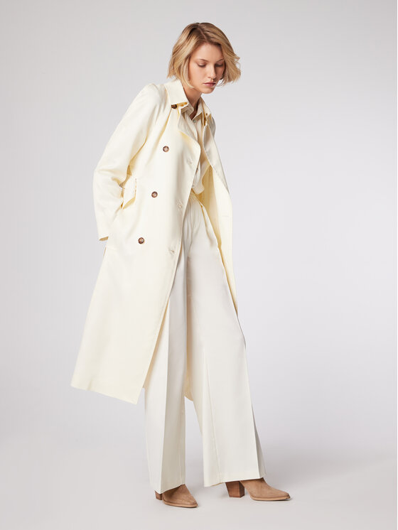 Simple Simple Trench PLD003 Bijela Regular Fit