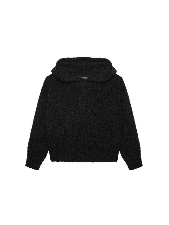 B SIDES B SIDES Sweter Z KAPTUREM ROCKY Czarny Boxy Fit