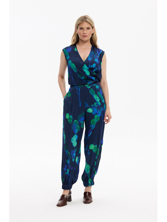 Deni Cler Milano Deni Cler Milano Spodnie materiałowe W-DC-5265-F5-D7-56-1 Kolorowy Oversize