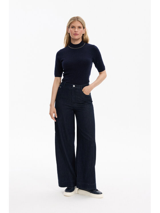 Deni Cler Milano Deni Cler Milano Jeansy T-DC-5278-F5-10-58-1 Granatowy Loose Leg