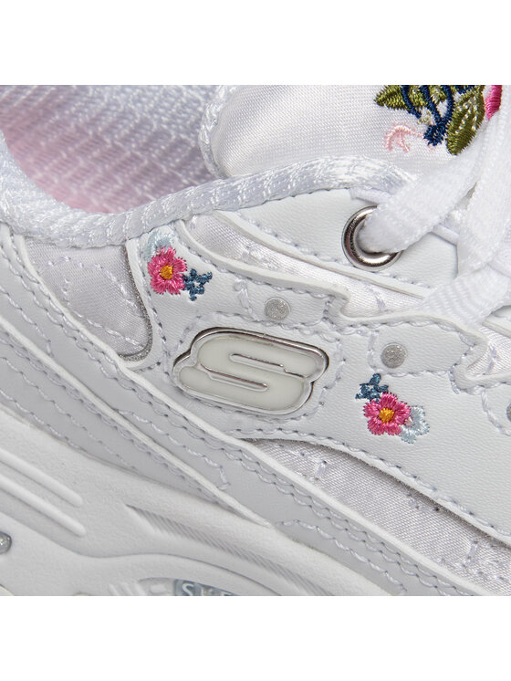 Skechers bright blossoms white hot sale