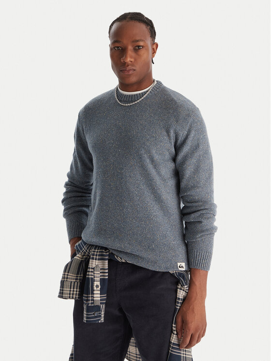Quiksilver Sweter Slow Song Neppy EQYSW03325 Niebieski Regular Fit