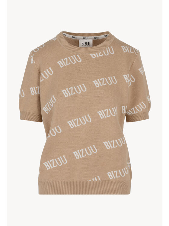 BIZUU BIZUU Sweter AYLE Beżowy Standard Fit