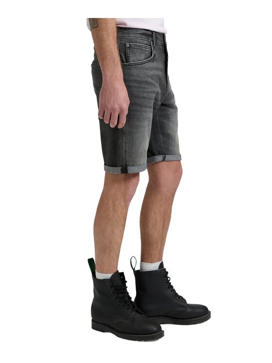 Lee Lee Szorty jeansowe 112376315 Szary Regular Fit