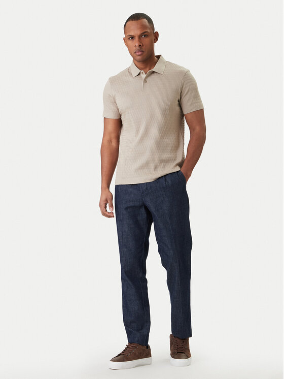 JOOP! JOOP! Polokošile Jorge 30101934 Béžová Slim Fit