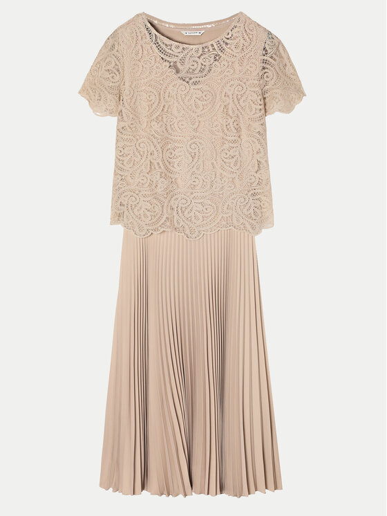 Tatuum Tatuum Коктейльна сукня Luna T2406.215 Бежевий Regular Fit