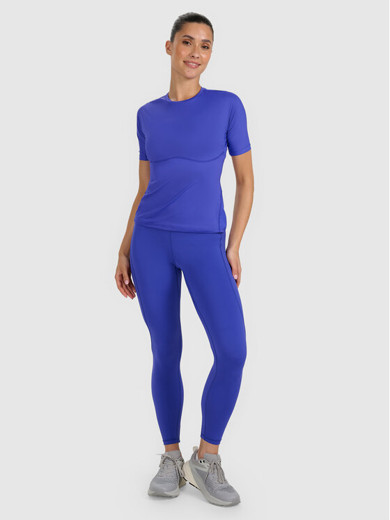 4F 4F Koszulka techniczna TRAINING Niebieski Slim Fit