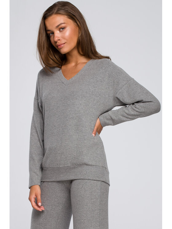 Stylove Stylove Svetr S246 Šedá Regular Fit