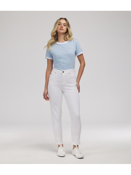 Lee Cooper Lee Cooper Jeansy JEANS D MATEA 2424 WHITE Biały Regular Fit