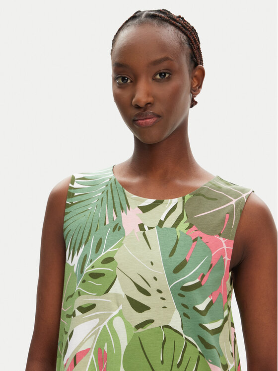 Olsen Olsen Rochie de vară 13002032 Verde Regular Fit