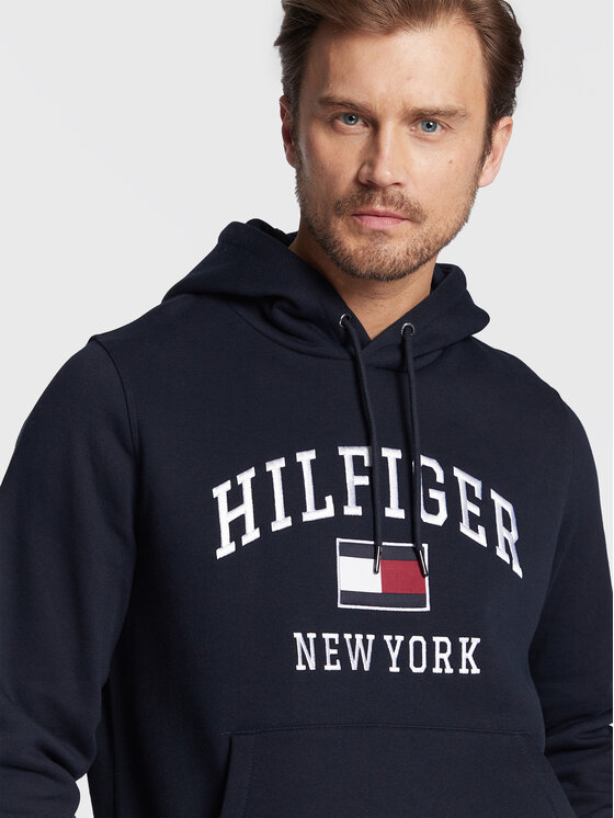 Tommy Hilfiger Tommy Hilfiger Bluza Modern Varsity MW0MW28173 Granatowy Regular Fit