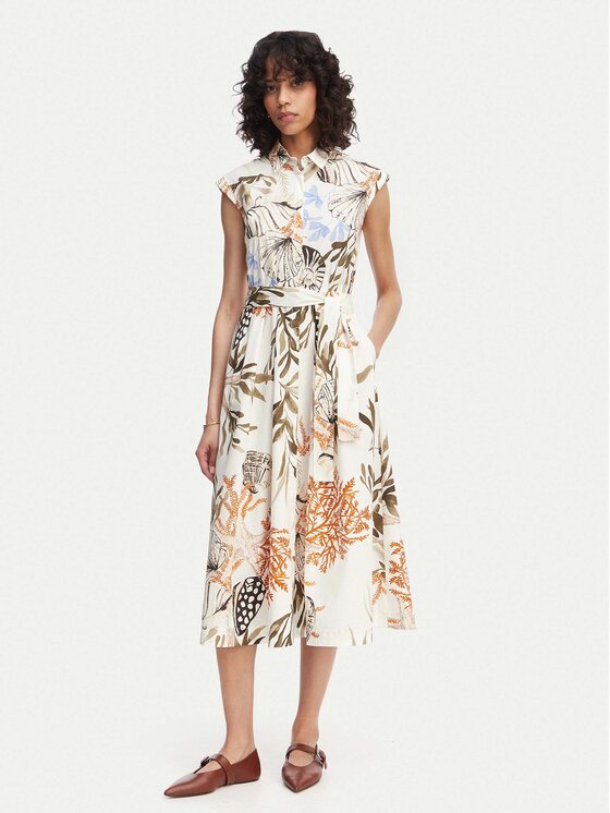 Marella Marella Φόρεμα πουκάμισο Padana 2613221202 Έγχρωμο Regular Fit