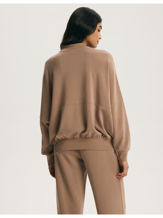Esotiq Esotiq Bluza 45204 Brązowy Regular Fit