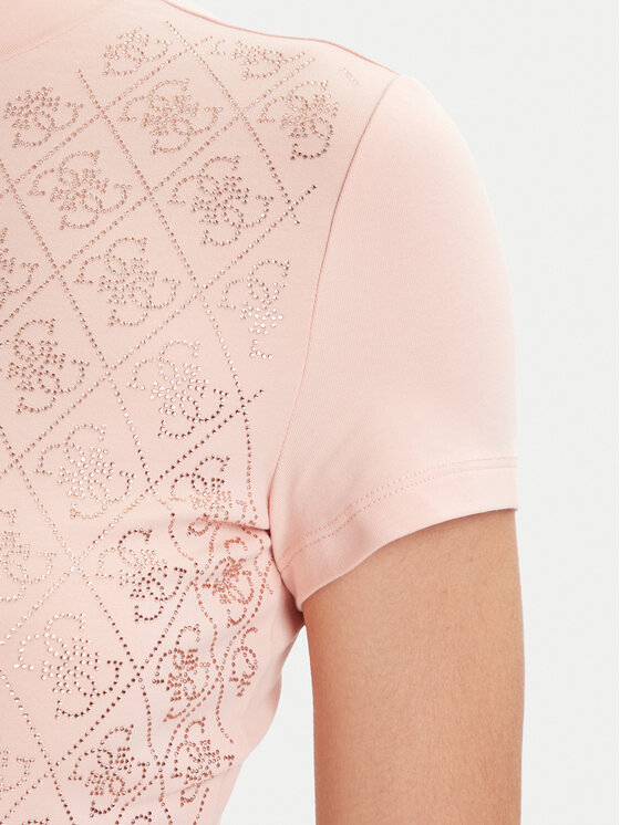 Guess Guess Tričko W4BI26 J1314 Ružová Regular Fit