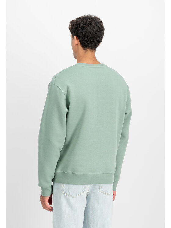 Alpha Industries Alpha Industries Bluza Foam Mid Logo Sweatshirt Zielony Regular Fit