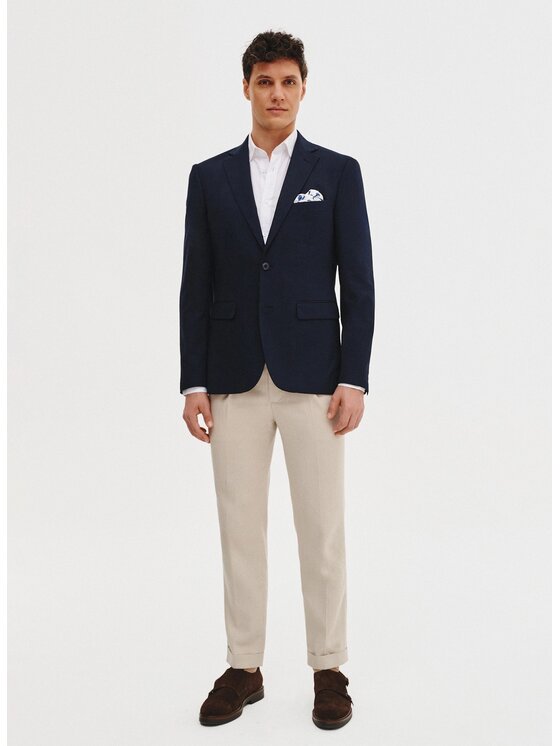 Pako Lorente Pako Lorente Marynarka P25BN-3X-003 Granatowy Slim Fit