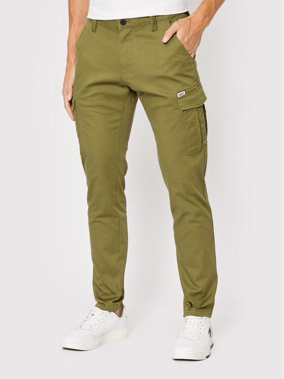 Tommy Jeans Tommy Jeans Παντελόνι υφασμάτινο Scanton DM0DM13487 Πράσινο Slim Fit