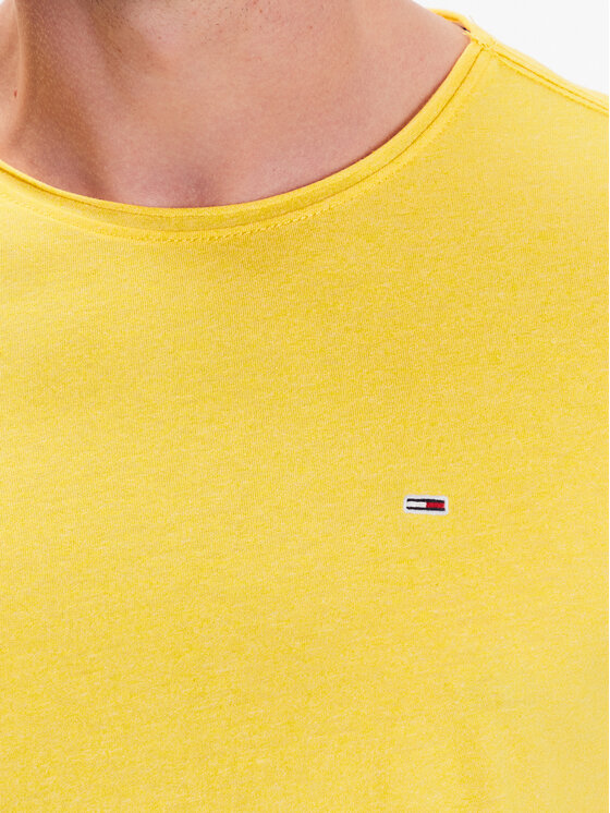 Tommy Jeans Tommy Jeans T-shirt Jaspe DM0DM09586 Giallo Slim Fit