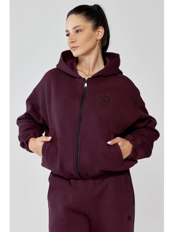 ROUGH RADICAL ROUGH RADICAL Bluza TRIP HOODIE ZIP Bordowy Oversize