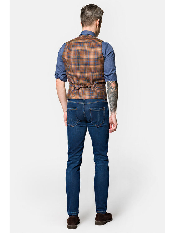 Lancerto Lancerto Kamizelka KA099222000002 Brązowy Slim Fit
