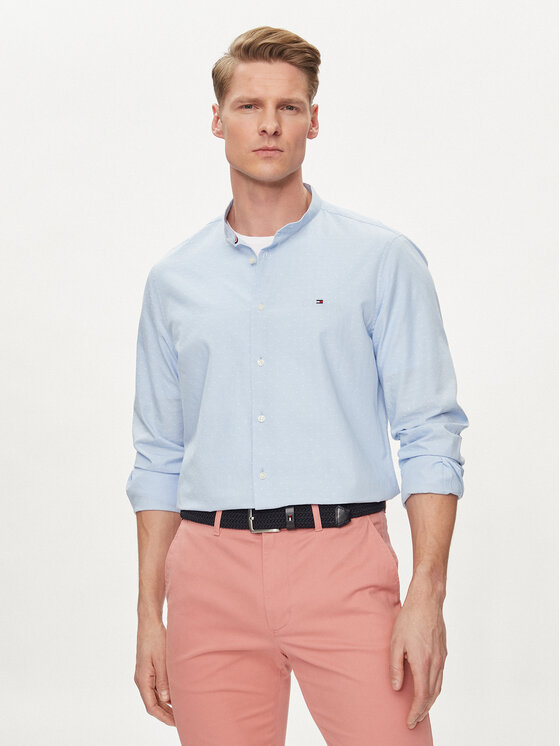 Tommy Hilfiger Tommy Hilfiger Cămașă MW0MW34650 Albastru celest Slim Fit