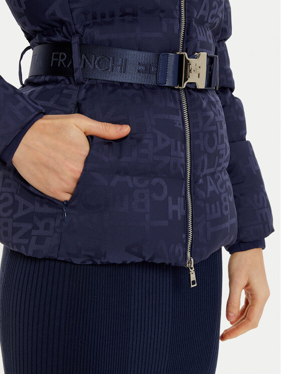 Elisabetta Franchi Elisabetta Franchi Prechodná bunda PI-70D-46E2-V300 Tmavomodrá Regular Fit