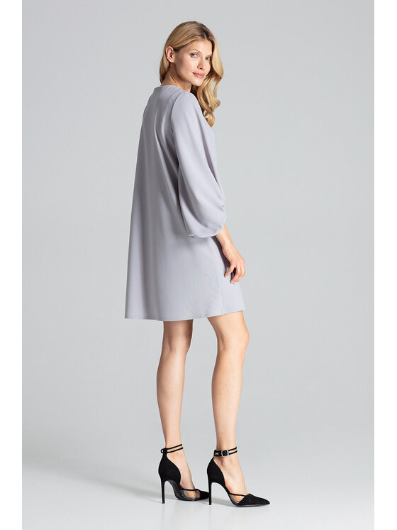 FIGL FIGL Sukienka M693 Szary Regular Fit