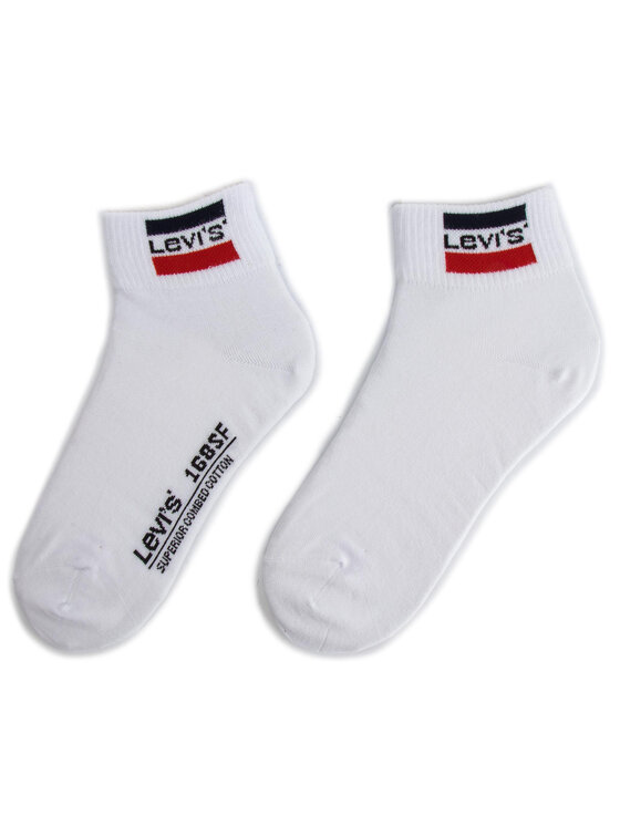 Levi's® Levi's® Set de 2 perechi de șosete lungi unisex 993030001 Alb
