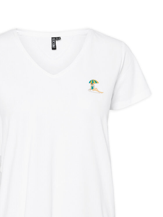 Pieces Pieces T-Shirt Tilly 17157705 Weiß Regular Fit