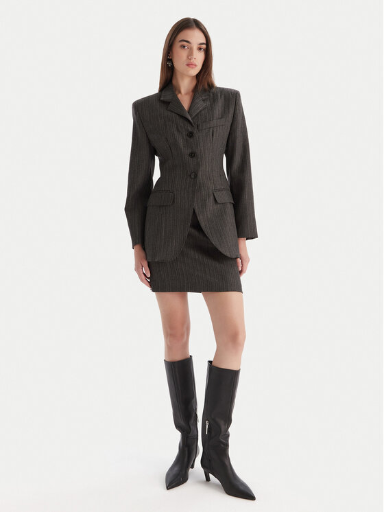 Marella Marella Φούστα mini Litanie 2523106112 Γκρι Slim Fit