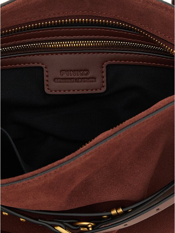 PINKO PINKO Torebka Bordeaux Cowhide Shoulder Bordowy
