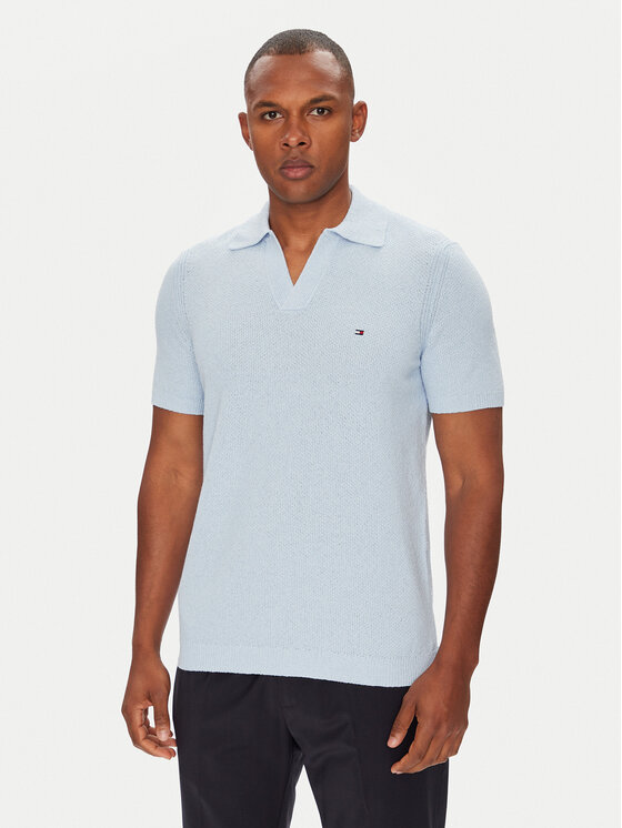 Tommy Hilfiger Tommy Hilfiger Tricou polo MW0MW39531 Albastru celest Regular Fit