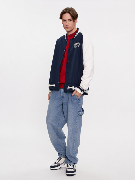 Tommy Jeans Tommy Jeans Pulóver Varsity DM0DM18400 Sötétkék Relaxed Fit