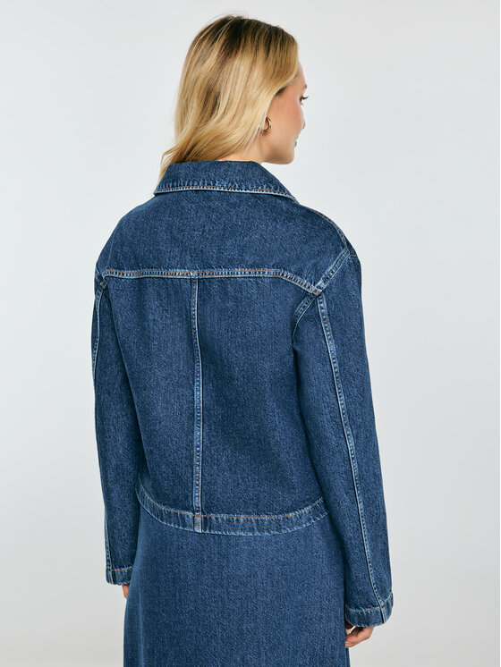 BIG STAR BIG STAR Kurtka jeansowa AUBREY Granatowy Basic Fit